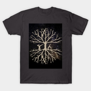 Grounded Trees and Humans Yoga Universe Graphic T-Shirt